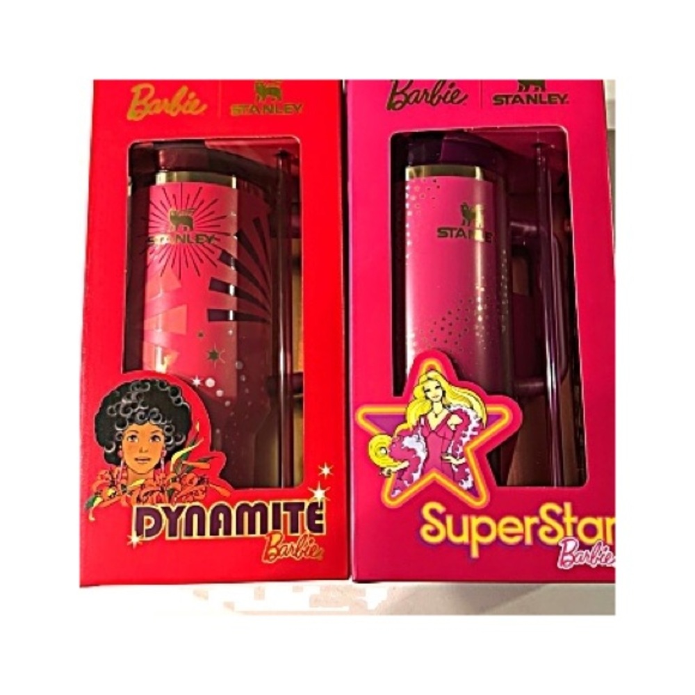 Stanley Vault Barbie 40oz Quencher Bundle Superstar + Dynamite NIB
